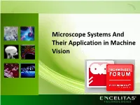 Microscope Systems and Their Application in Machine Vision