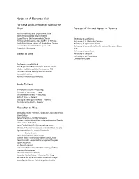 Notes on a Florence Visit