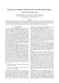 Towards a Cross-Linguistic Verbnet-Style Lexicon for Brazilian Portuguese