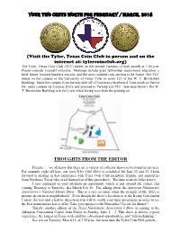 Your Two Cents Worth for February / March, 2018 (Visit the Tyler, Texas Coin Club in Person and on the Internet At: Tylercoinclu
