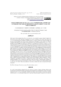 CHARACTERISATION of Phaseolus Coccineus INTERSPECIFIC GERMPLASM ACCESSIONS for DISEASE RESISTANCE, GRAIN MARKET CLASS and YIELD ATTRIBUTES