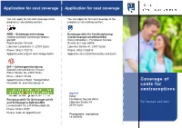 Coverage of Costs for Contraceptives