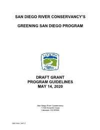 Draft Guidelines for Greening San Diego Program
