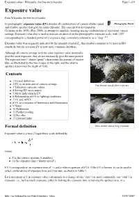 Exposure Values