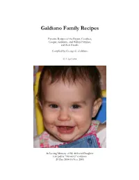 Galdiano Family Cookbook