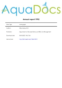 Project Report N Ber 72 1992 Annual Report Committee of Management