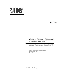 RE-369 Country Program Evaluation: Barbados 2005-2009