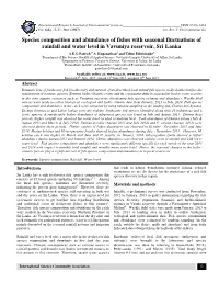Species Composition and Abundance O Rainfall and Water Level in Va