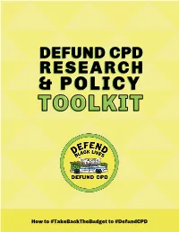 The Defund CPD Research & Policy Toolkit