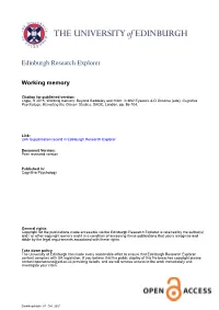 Working Memory