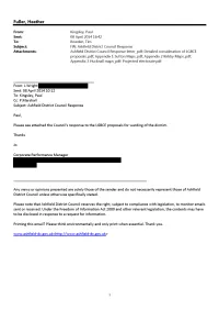 Ashfield District Council Response to LGBCE Proposals for Warding of the District