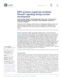 GIPC Proteins Negatively Modulate Plexind1 Signaling During Vascular Development
