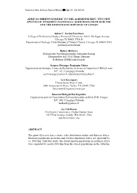 Kerbis Peterhans, J.C., R. Hutterer, J. Mwanga, B. Ndara, L