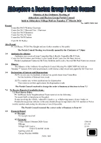 Minutes of an Ordinary Meeting