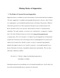 Missing Modes of Supposition