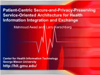 Patient-Centered Service-Oriented Architecture for Health