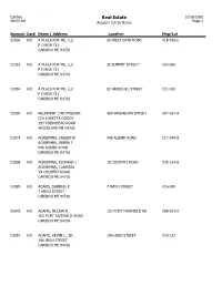 Real Estate 12/16/2020 08:53 AM Account List by Name Page 1