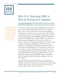 Why U.S. Business R&D Is Not As Strong As It Appears