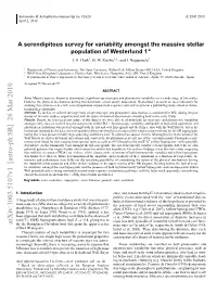 A Serendipitous Survey for Variability Amongst the Massive Stellar Population of Westerlund 1