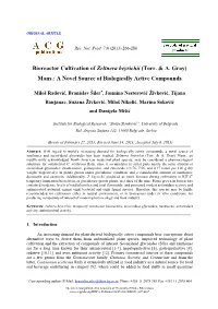 Bioreactor Cultivation of Zeltnera Beyrichii (Torr
