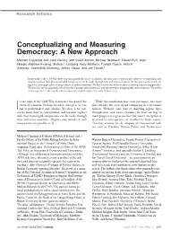 Conceptualizing and Measuring Democracy: a New Approach
