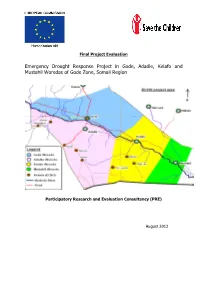 Emergency Drought Response Project in Gode, Adadle, Kelafo and Mustahil Woredas of Gode Zone, Somali Region