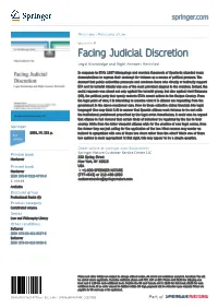 Facing Judicial Discretion Legal Knowledge and Right Answers Revisited