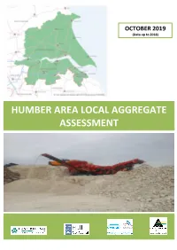 Humber Area Local Aggregate Assessment
