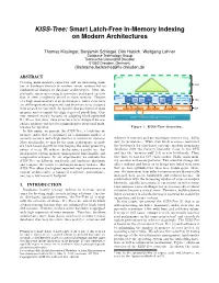 KISS-Tree: Smart Latch-Free In-Memory Indexing on Modern Architectures