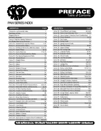 PREFACE Table of Contents