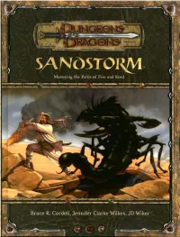 Sandstorm, All Other Wizards of the Coast Product Names, and Their Respective Logos Are Trademarks of Wizards of the Coast, Inc., in the U.S.A