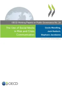 The Use of Social Media in Risk and Crisis Communication”