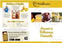 Dessert Menu