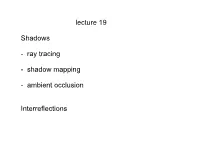 Lecture 19 Shadows