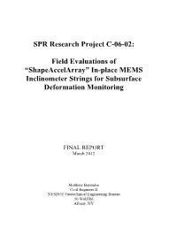 MEMS Inplace Inclinometer Instrumentation Strings – Evaluation of Evolving Technology