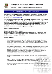 SCQF Level 6 Bagpipes Practical
