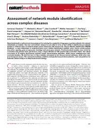 Assessment of Network Module Identification Across Complex Diseases
