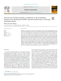 Cytosolic Non-Vesicular Dopamine Accumulation As the Predominant Mechanism for Developing Non-DOPA Responsive Parkinsonism in Late-Stage T Huntington Disease