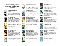 HISTORICAL FICTION Suggested Reading List