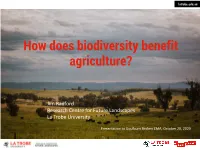 How Does Biodiversity Benefit Agriculture?