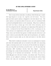 Order Regarding Courthouse Security