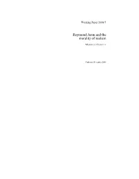 Raymond Aron and the Morality of Realism