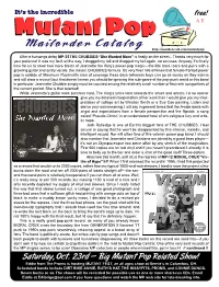 Send Cash, Checks, Or Money Orders Made Payable to “MUTANT POP RECORDS.” QTY
