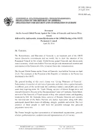 Statement on the Second Global Forum Against the Crime Of
