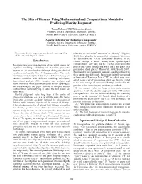 The Ship of Theseus: Using Mathematical and Computational Models for Predicting Identity Judgments