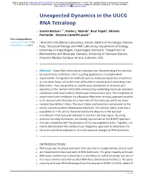 Unexpected Dynamics in the UUCG RNA Tetraloop
