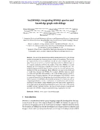 Vec2sparql: Integrating SPARQL Queries and Knowledge Graph Embeddings
