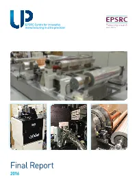 16 MB EPSRC Centre in Ultra Precision Final Report 2016