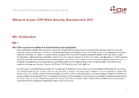 2020 CDP Water Response