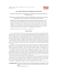 A New Model of Microcracks Propagation in Granite Rock